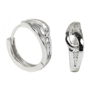 Boucles d'oreilles en argent, zircon, SI0407BO